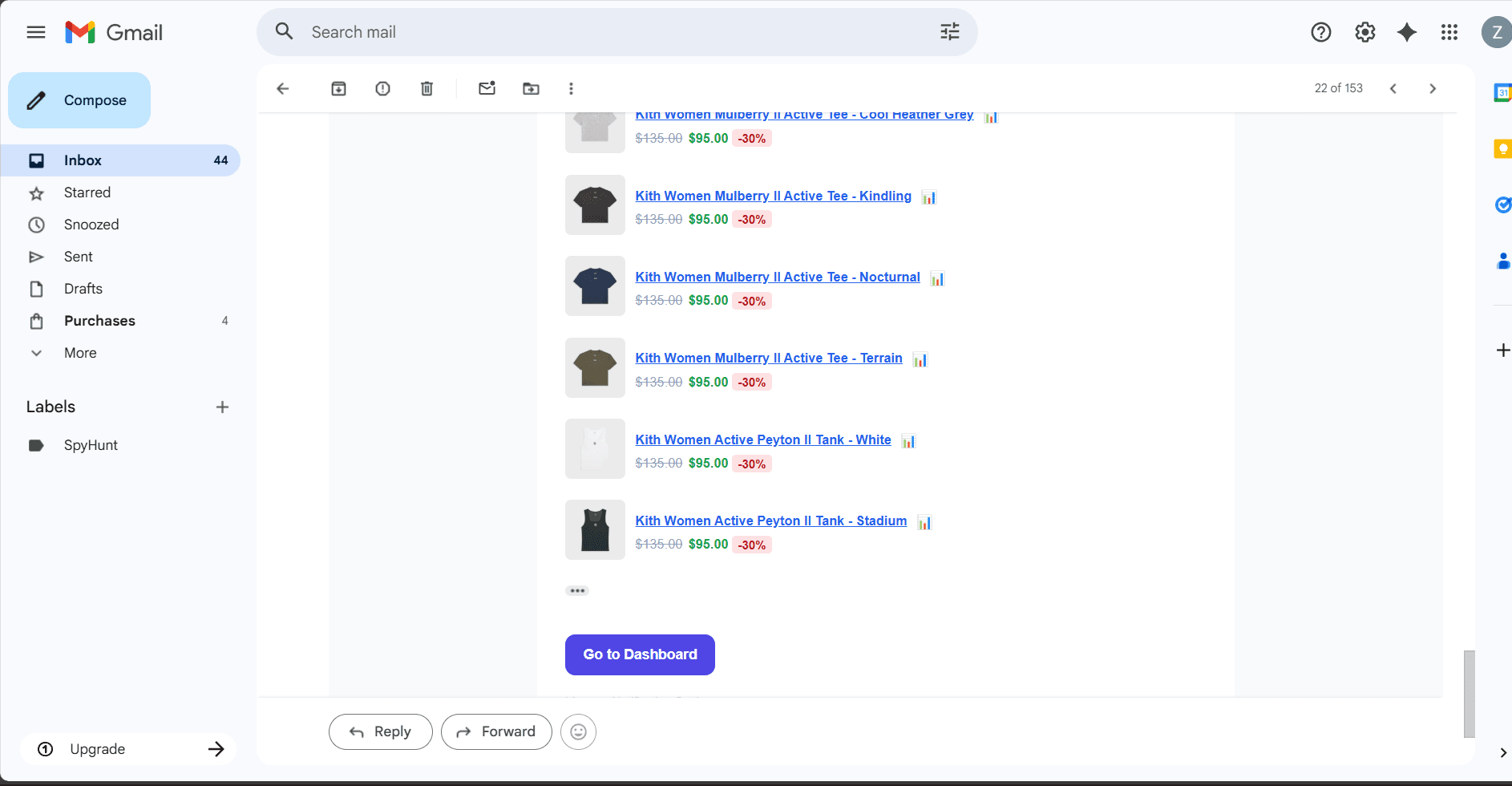 SpyHunt's notification settings for Discord alerts